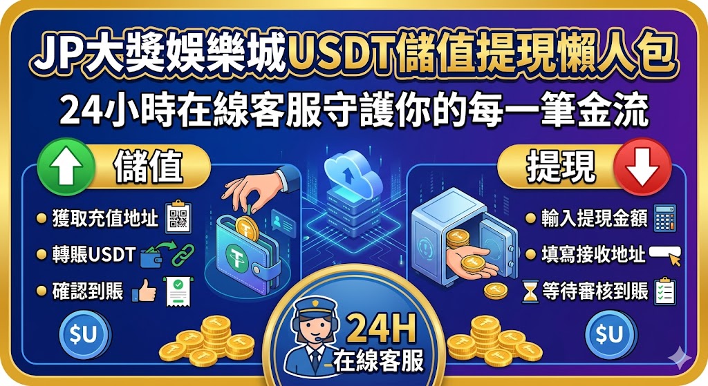 隨著區塊鏈技術普及,JP 大獎娛樂城全面導入 USDT 加密貨幣儲值與提現系統,為玩家提供更具隱私且高效的資金管道。本懶人包詳細解析操作流程,玩家僅需透過主流交易所或冷錢包,確認選擇正確的 TRC20 或 ERC20 協議即可完成秒級入金,避開傳統銀行轉帳的繁瑣審核與時間延遲。平台特別強調 24 小時在線客服的守護功能,無論是遇到錢包地址綁定疑問、鏈上確認延遲或是提現進度查詢,專業團隊皆能即時介入處理,確保每一筆金流都能安全抵達指定帳戶。在數位資產波動的環境下,這種透明化且專人輔導的服務機制,不僅降低了新手的操作門檻,更大幅提升了高端玩家對於大額資金往來的信任感,讓玩家在追求大獎的同時,能享受最穩健的財務後盾。 隨著區塊鏈技術普及,JP 大獎娛樂城全面導入 USDT 加密貨幣儲值與提現系統,為玩家提供更具隱私且高效的資金管道。本懶人包詳細解析操作流程,玩家僅需透過主流交易所或冷錢包,確認選擇正確的 TRC20 或 ERC20 協議即可完成秒級入金,避開傳統銀行轉帳的繁瑣審核與時間延遲。平台特別強調 24 小時在線客服的守護功能,無論是遇到錢包地址綁定疑問、鏈上確認延遲或是提現進度查詢,專業團隊皆能即時介入處理,確保每一筆金流都能安全抵達指定帳戶。在數位資產波動的環境下,這種透明化且專人輔導的服務機制,不僅降低了新手的操作門檻,更大幅提升了高端玩家對於大額資金往來的信任感,讓玩家在追求大獎的同時,能享受最穩健的財務後盾。